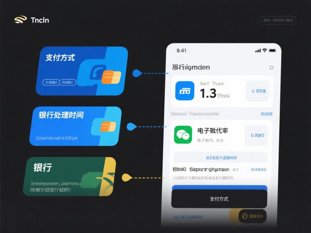 支付方式与银行处理时间
不同的支付方式处理速度存